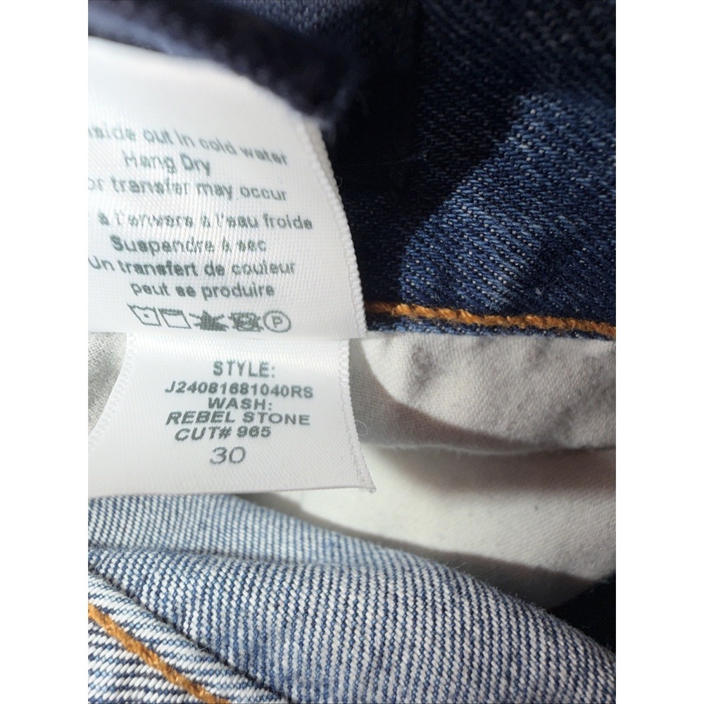 Veronica Beard Taylor Relaxed Wide Leg Jeans Blue Denim High Rise Cuffed Hem 30 - Picture 13 of 13